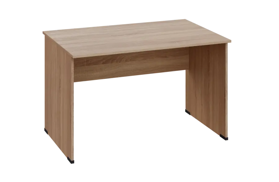 EPL 28 - 12 stůl kancelářský, dřevěná podnož, deska 25 mm, široký 1200 mm, dub bardolino